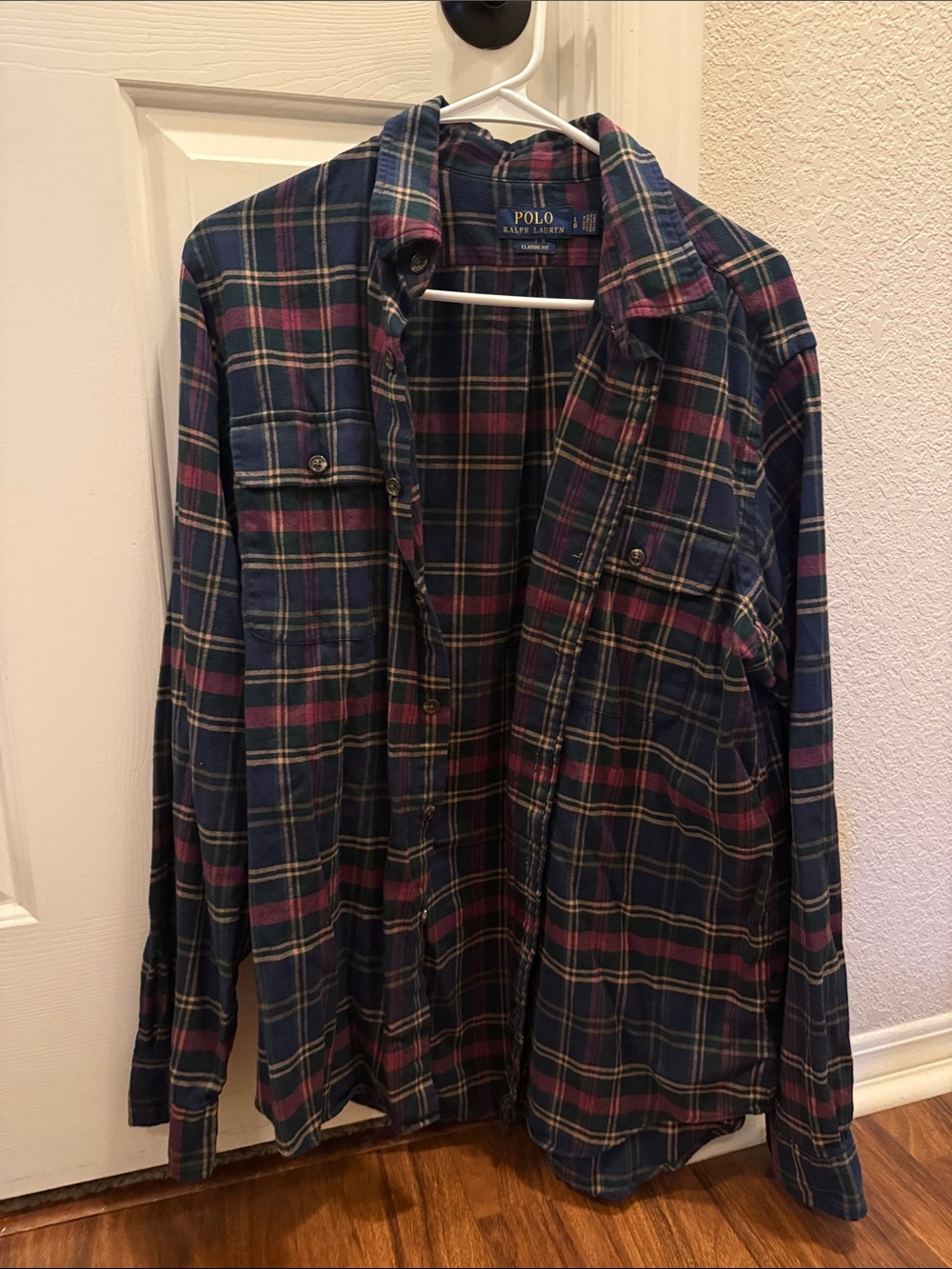 Polo by Ralph Lauren Navy, Red & Green Plaid Shirt Jacket